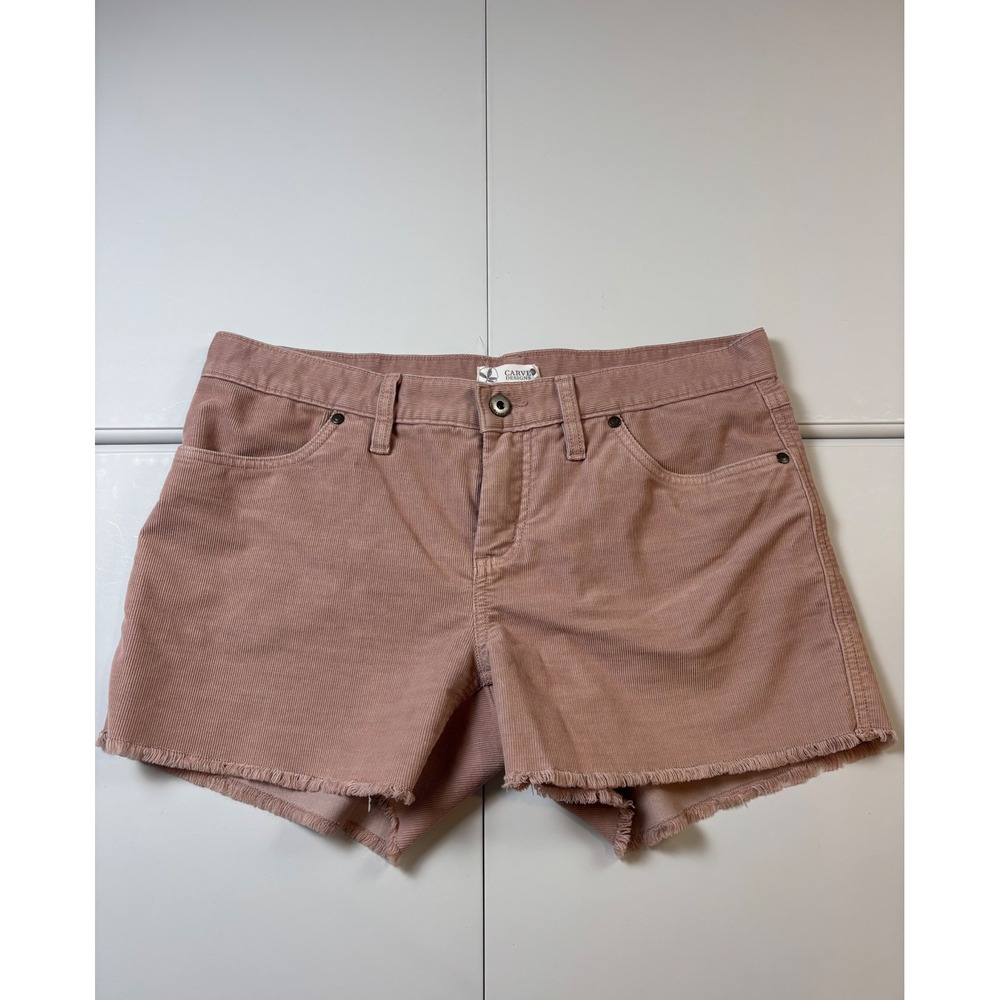 Carve Designs Dogtown Corduroy Shorts Womens 6 Pink Raw Hem 4" Inseam Stretch